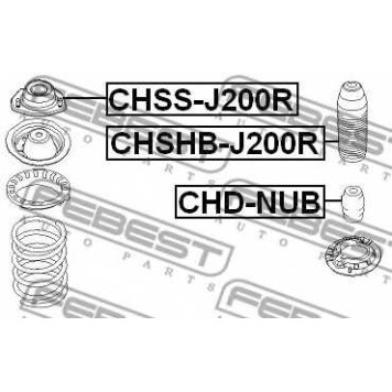 Пыльник амортизатора FEBEST CHSHB-J200R