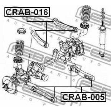 Подвеска рычага независимой подвески колеса FEBEST CRAB-005-1