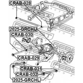 Подвеска рычага независимой подвески колеса FEBEST CRAB-029