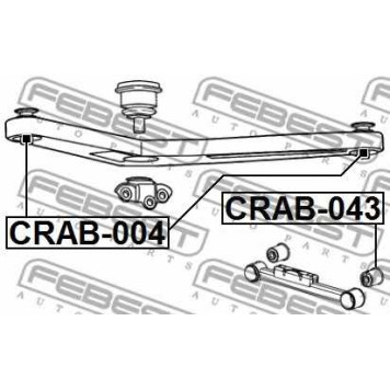 Подвеска рычага независимой подвески колеса FEBEST CRAB-043
