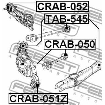 Втулка рычага колесной подвески FEBEST CRAB-051Z-2