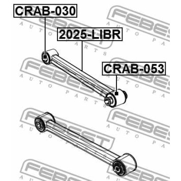 Подвеска рычага независимой подвески колеса FEBEST CRAB-053-1