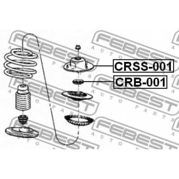 Подшипник опоры стойки амортизатора FEBEST CRB-001-1