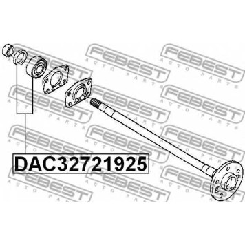Подшипник приводного вала FEBEST DAC32721925