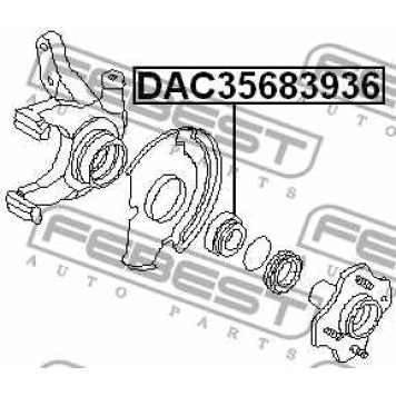 Подшипник ступицы колеса FEBEST DAC35683936-1