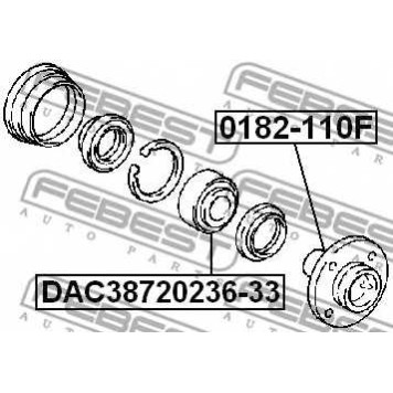 Подшипник ступицы колеса FEBEST DAC38720236-33