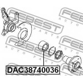Подшипник ступицы колеса FEBEST DAC38740036