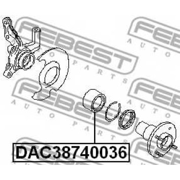 Подшипник ступицы колеса FEBEST DAC38740036