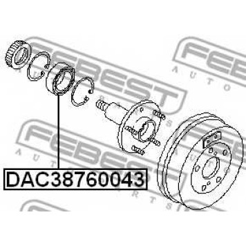 Подшипник ступицы колеса FEBEST DAC38760043