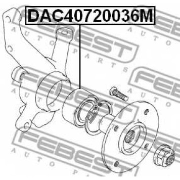 Подшипник ступицы колеса FEBEST DAC40720036M