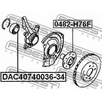 Подшипник ступицы колеса FEBEST DAC40740036-34-1