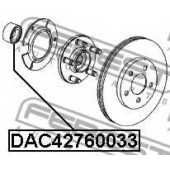 Подшипник ступицы колеса FEBEST DAC42760033