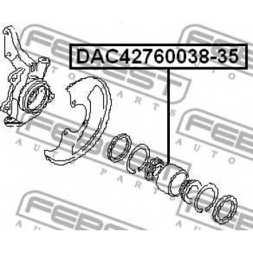 Подшипник ступицы колеса FEBEST DAC42760038-35-1