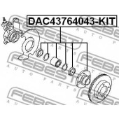 Подшипник ступицы колеса FEBEST DAC43764043-KIT