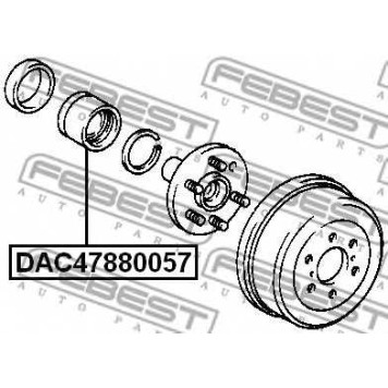 Подшипник ступицы колеса FEBEST DAC47880057-1