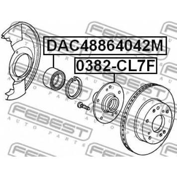 Подшипник ступицы колеса FEBEST DAC48864042M