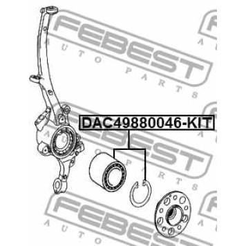 Комплект подшипника ступицы колеса FEBEST DAC49880046-KIT-3