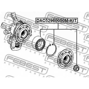 Комплект подшипника ступицы колеса FEBEST DAC52960050M-KIT