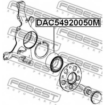 Подшипник ступицы колеса FEBEST DAC54920050M-1