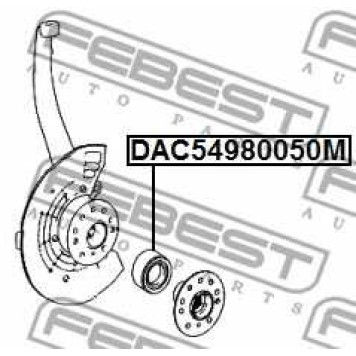 Подшипник ступицы колеса FEBEST DAC54980050M-1