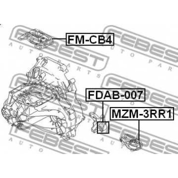 Подвеска автоматической коробки передач FEBEST FDAB-007-1