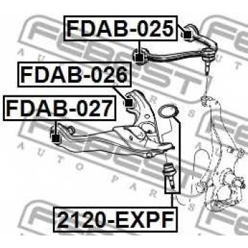 Подвеска рычага независимой подвески колеса FEBEST FDAB-026