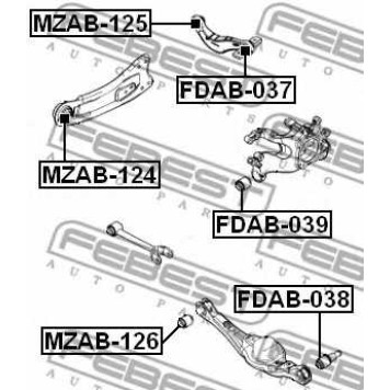 Втулка рычага колесной подвески FEBEST FDAB-039
