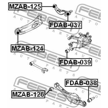 Втулка рычага колесной подвески FEBEST FDAB-039-2