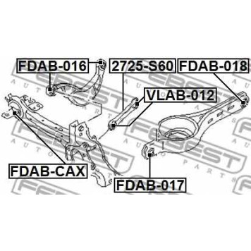 Подвеска рычага независимой подвески колеса FEBEST FDAB-CAX-1