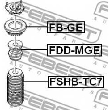 Амортизатор передний <b>FEBEST FDD-MGE</b>