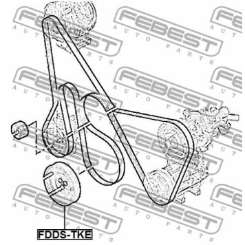 Шкив коленвала FORD RANGER TKE 2011- <b>FEBEST FDDS-TKE</b>-2