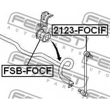Опора стабилизатора FEBEST FSB-FOCF