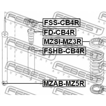 Подвеска амортизатора FEBEST FSS-CB4R