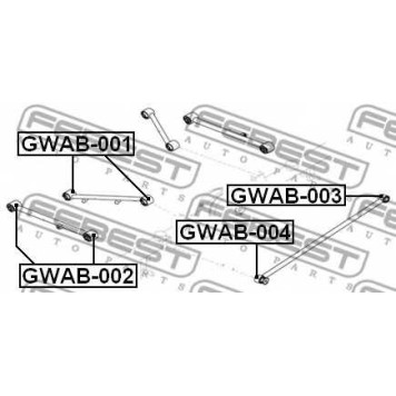 Подвеска рычага независимой подвески колеса FEBEST GWAB-001