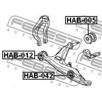 Подвеска рычага независимой подвески колеса FEBEST HAB-012-1