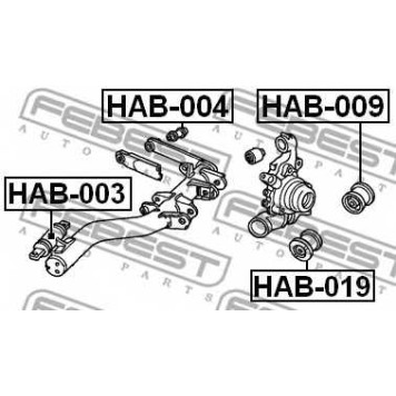 Подвеска рычага независимой подвески колеса FEBEST HAB-019