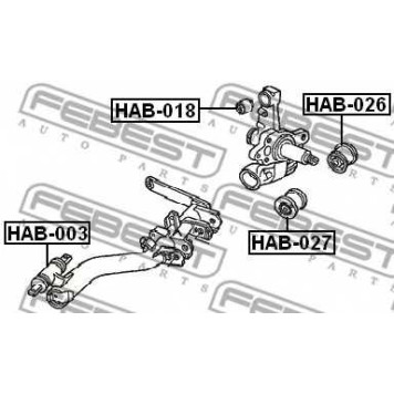 Втулка рычага колесной подвески FEBEST HAB-026
