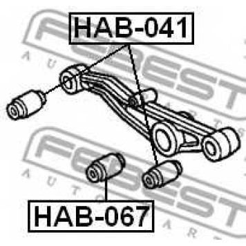 Подвеска рычага независимой подвески колеса FEBEST HAB-067