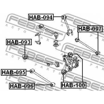 Подвеска рычага независимой подвески колеса FEBEST HAB-095