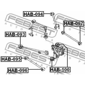 Подвеска рычага независимой подвески колеса FEBEST HAB-095-2
