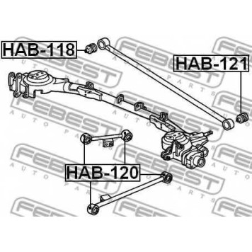Подвеска рычага независимой подвески колеса FEBEST HAB-121