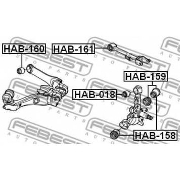 Подвеска рычага независимой подвески колеса FEBEST HAB-161