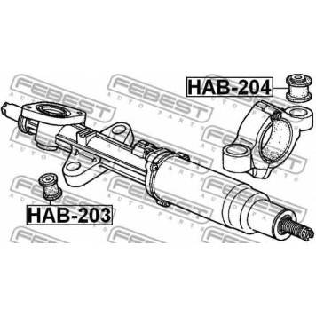 Подвеска рулевого управления FEBEST HAB-204-1