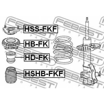 Подшипник опоры стойки амортизатора FEBEST HB-FK