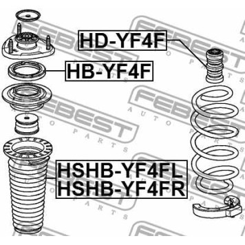 Подшипник опоры стойки амортизатора FEBEST HB-YF4F-2