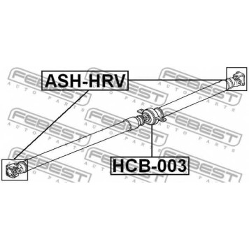 Подшипник, промежуточный подшипник карданного вала FEBEST HCB-003-1