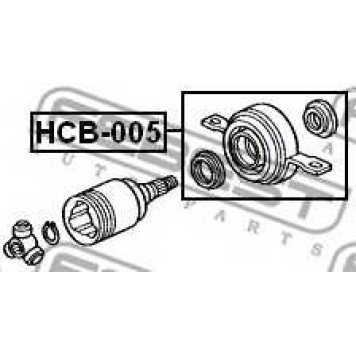 Подшипник, промежуточный подшипник карданного вала FEBEST HCB-005