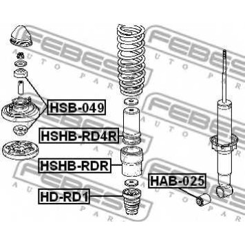 Отбойник заднего амортизатора FEBEST HD-RD1