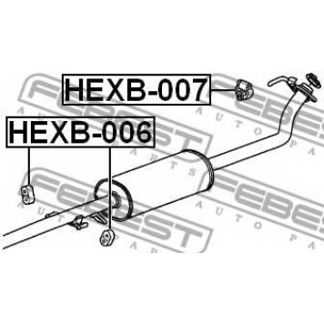 Монтажный комплект системы выпуска FEBEST HEXB-007