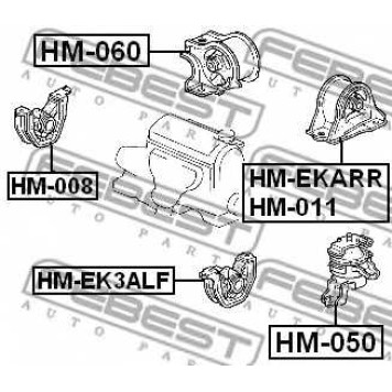 Подвеска двигателя FEBEST HM-050